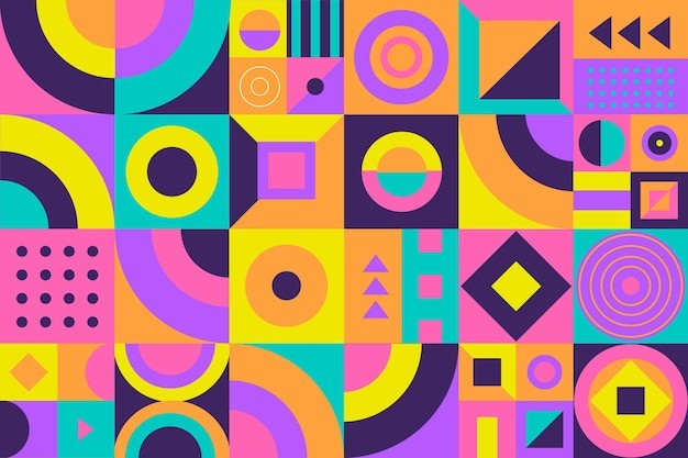 马赛克抽象平面几何构成图形花纹