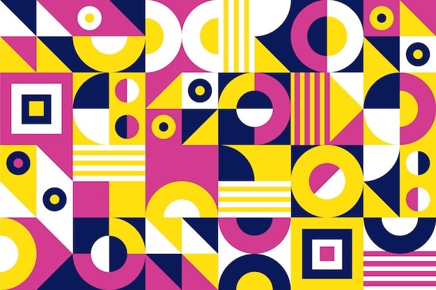 马赛克抽象平面几何构成图形花纹