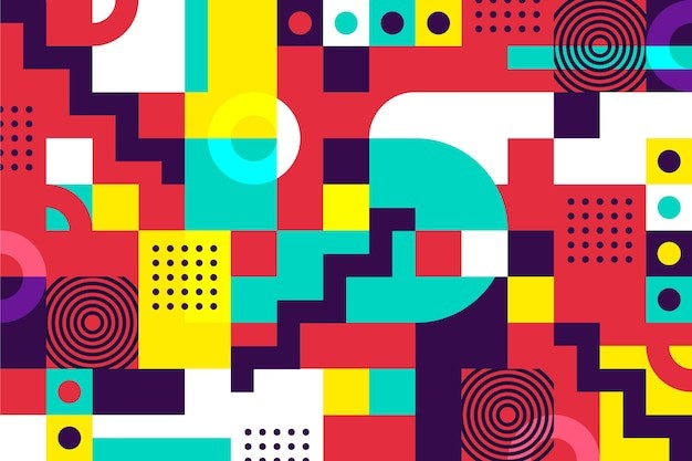 马赛克抽象平面几何构成图形花纹