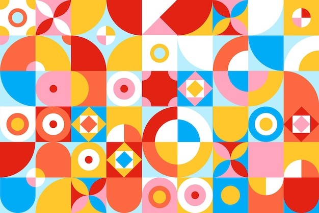 马赛克抽象平面几何构成图形花纹