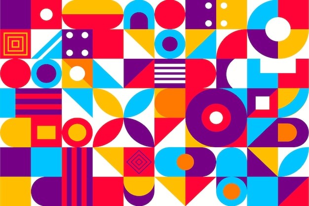 马赛克抽象平面几何构成图形花纹