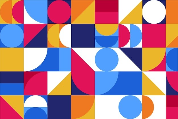 马赛克抽象平面几何构成图形花纹