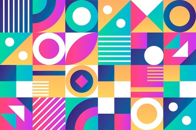 马赛克抽象平面几何构成图形花纹