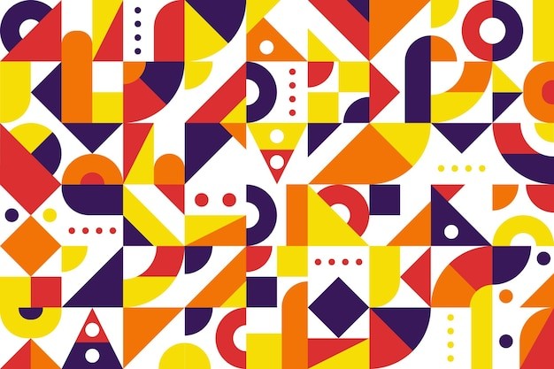 马赛克抽象平面几何构成图形花纹