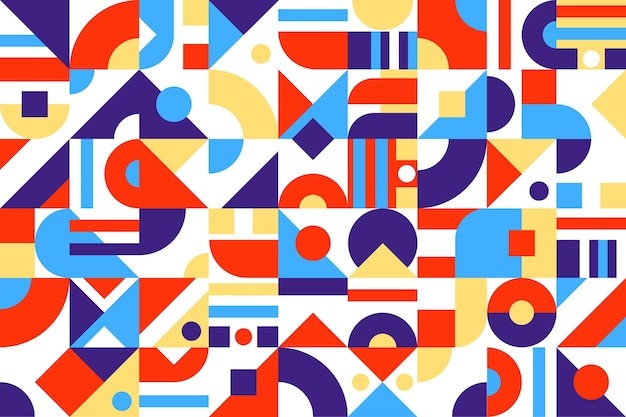 马赛克抽象平面几何构成图形花纹