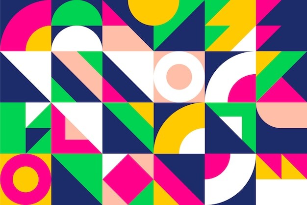 马赛克抽象平面几何构成图形花纹