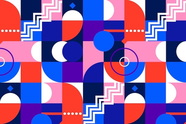 马赛克抽象平面几何构成图形花纹