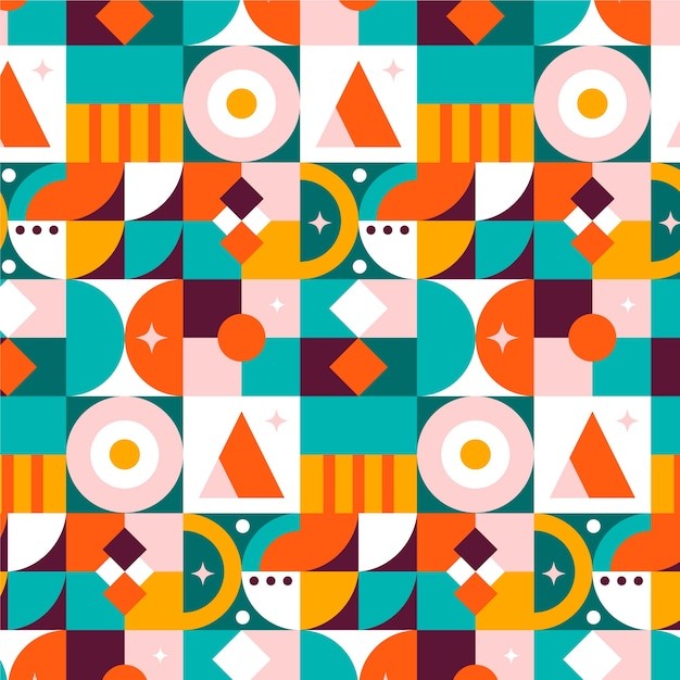 马赛克抽象平面几何构成图形花纹