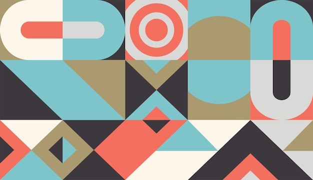 马赛克抽象平面几何构成图形花纹