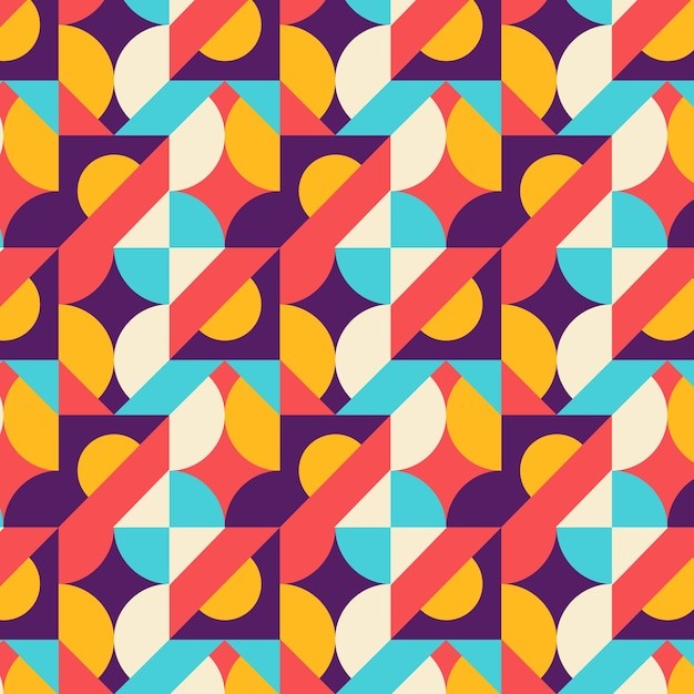 马赛克抽象平面几何构成图形花纹