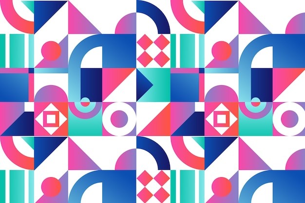 马赛克抽象平面几何构成图形花纹