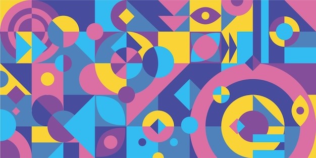 马赛克抽象平面几何构成图形花纹