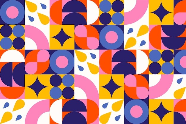 马赛克抽象平面几何构成图形花纹