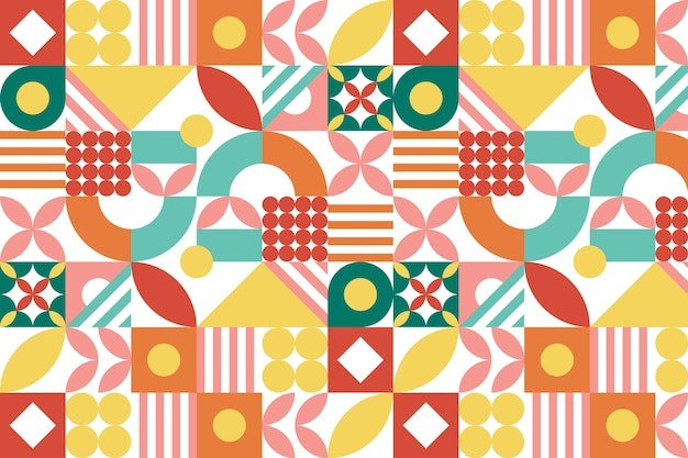 马赛克抽象平面几何构成图形花纹