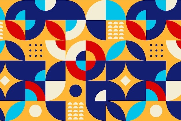 马赛克抽象平面几何构成图形花纹