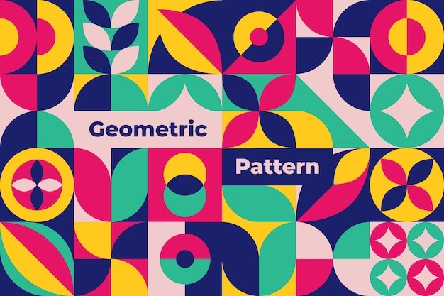 马赛克抽象平面几何构成图形花纹