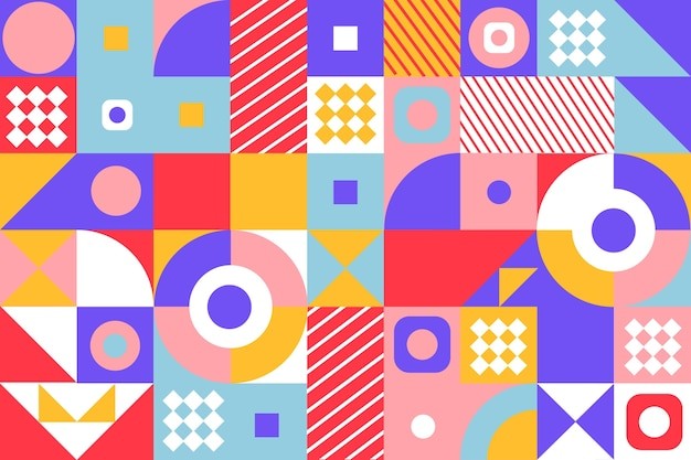 马赛克抽象平面几何构成图形花纹