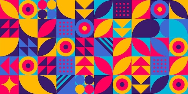 马赛克抽象平面几何构成图形花纹