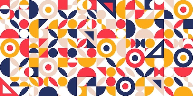 马赛克抽象平面几何构成图形花纹