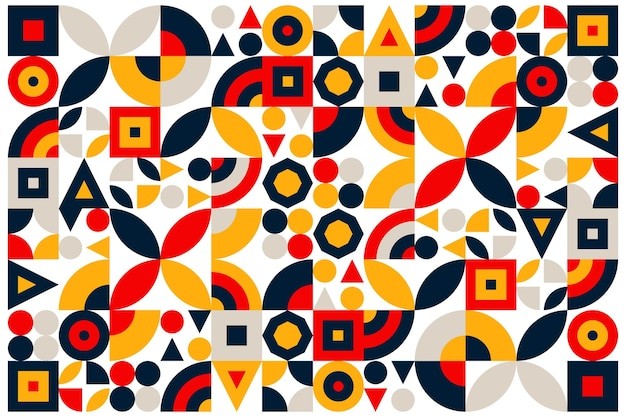 马赛克抽象平面几何构成图形花纹