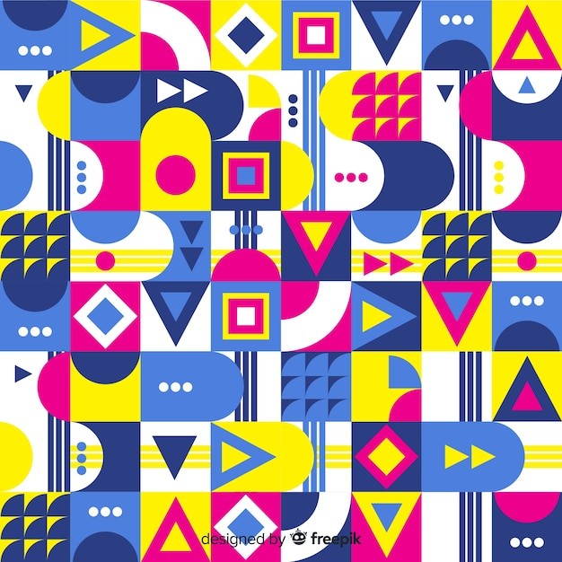 马赛克抽象平面几何构成图形花纹