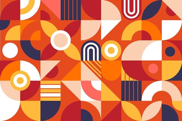 马赛克抽象平面几何构成图形花纹