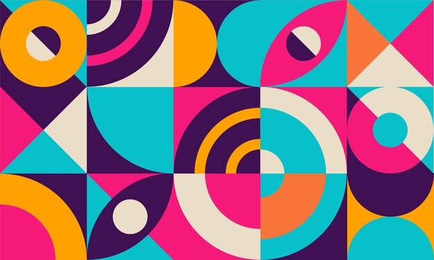 马赛克抽象平面几何构成图形花纹