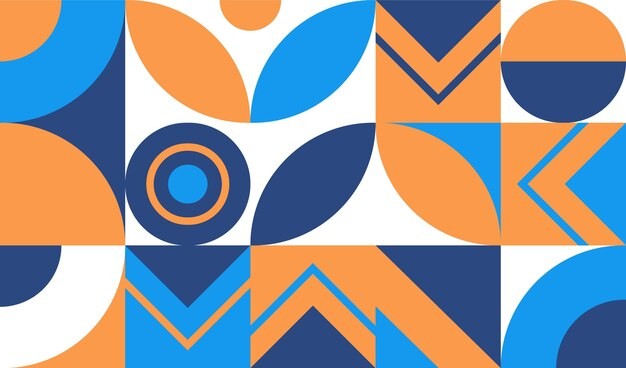 马赛克抽象平面几何构成图形花纹