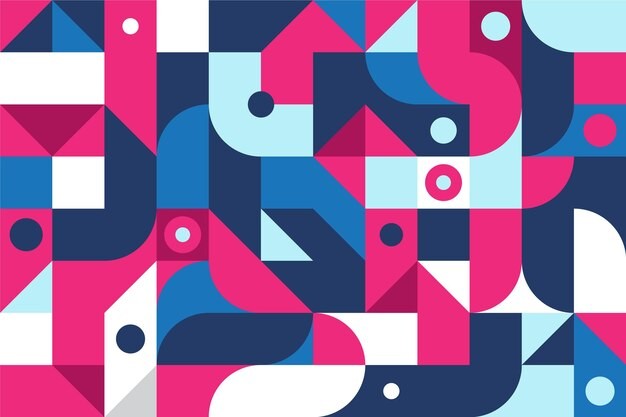 马赛克抽象平面几何构成图形花纹