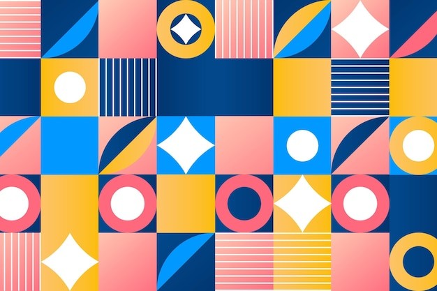 马赛克抽象平面几何构成图形花纹