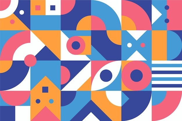 马赛克抽象平面几何构成图形花纹