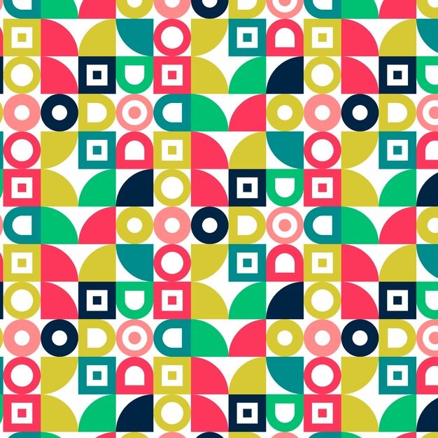 马赛克抽象平面几何构成图形花纹