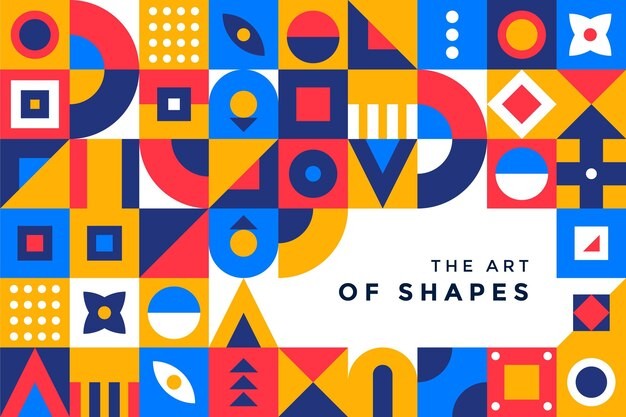 马赛克抽象平面几何构成图形花纹