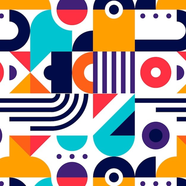 马赛克抽象平面几何构成图形花纹