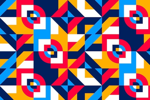 马赛克抽象平面几何构成图形花纹