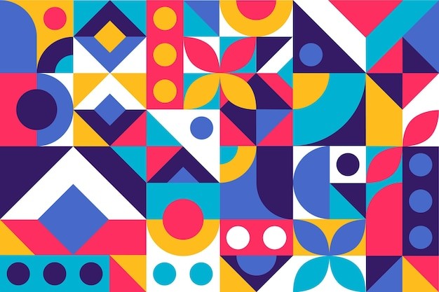 马赛克抽象平面几何构成图形花纹