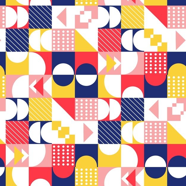 马赛克抽象平面几何构成图形花纹