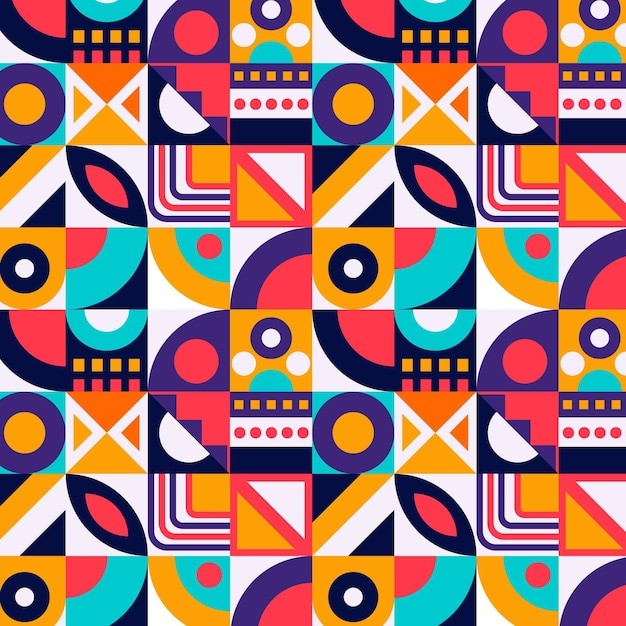 马赛克抽象平面几何构成图形花纹