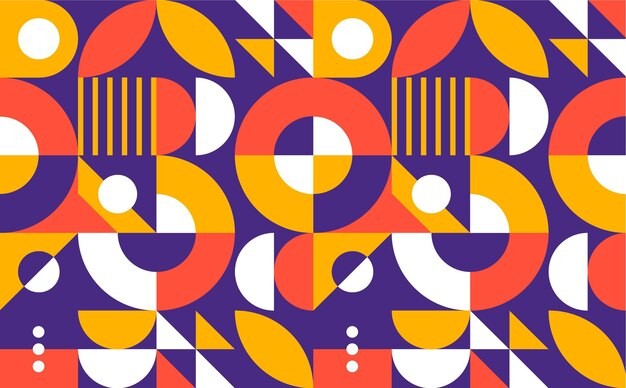 马赛克抽象平面几何构成图形花纹