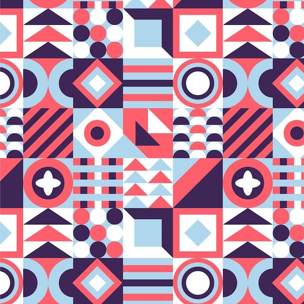 马赛克抽象平面几何构成图形花纹