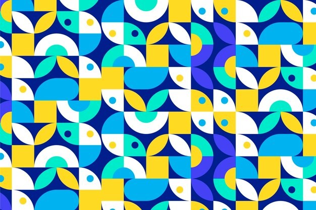 马赛克抽象平面几何构成图形花纹