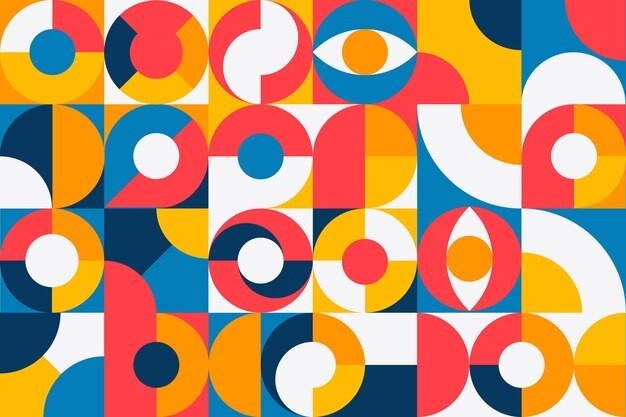 马赛克抽象平面几何构成图形花纹