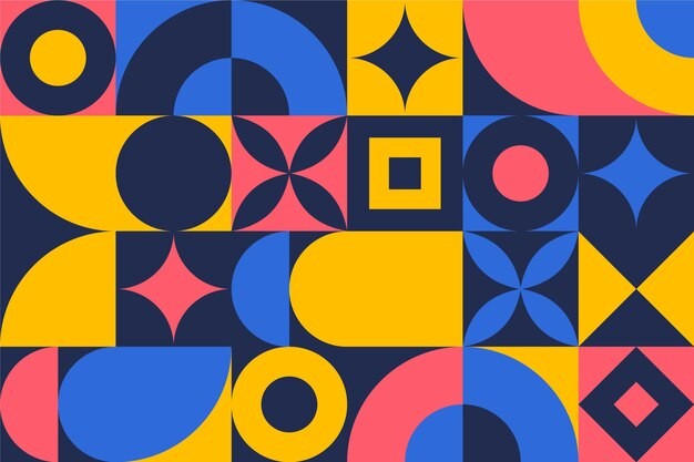 马赛克抽象平面几何构成图形花纹