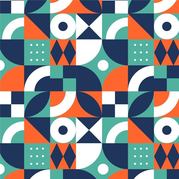 马赛克抽象平面几何构成图形花纹