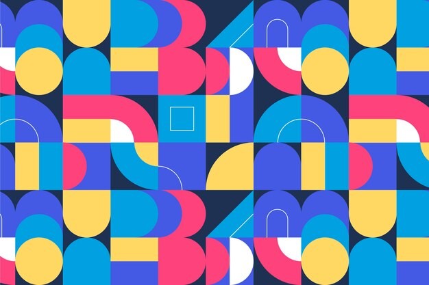 马赛克抽象平面几何构成图形花纹