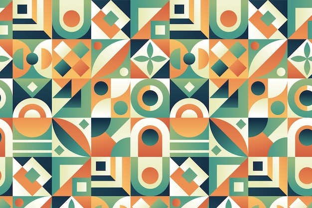 马赛克抽象平面几何构成图形花纹