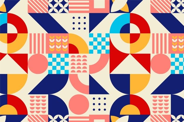 马赛克抽象平面几何构成图形花纹