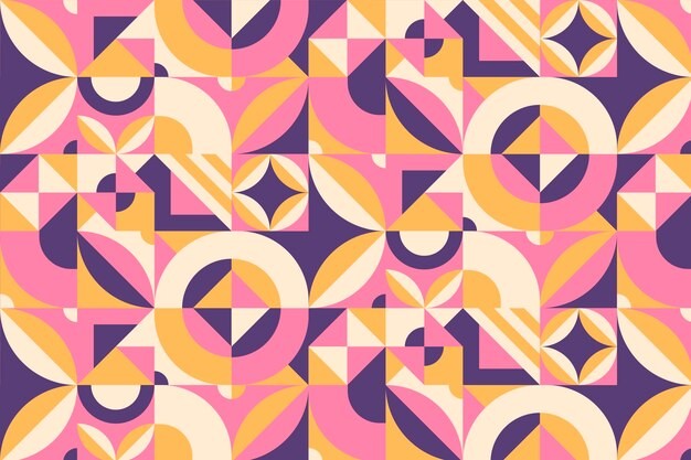 马赛克抽象平面几何构成图形花纹