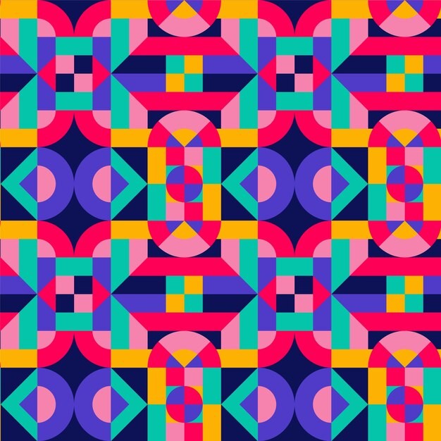 马赛克抽象平面几何构成图形花纹