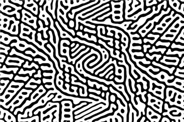 抽象线条涂鸦花纹